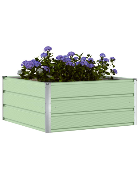 Fioriera Verde Pastello 100 x 100 x 45 cm Acciaio