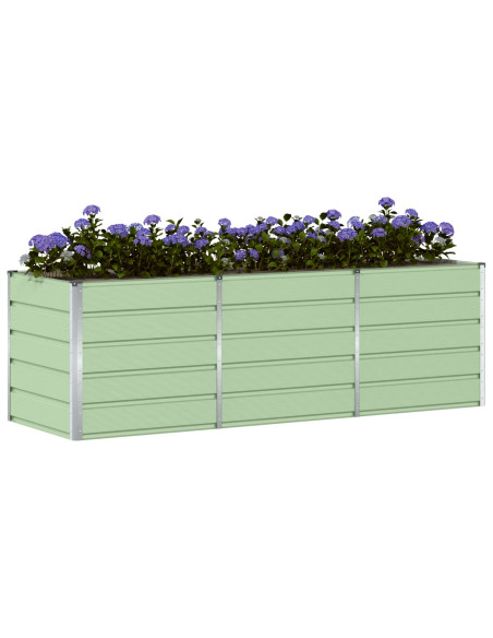 Fioriera Verde 240 x 80 x 75 cm Acciaio