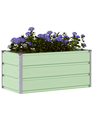 Fioriera Verde Pastello 100 x 50 x 45 cm Acciaio zincato