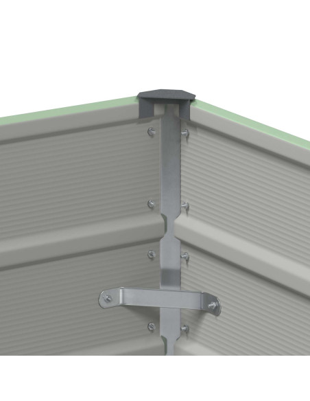 Fioriera Verde Pastello 100 x 50 x 45 cm Acciaio zincato