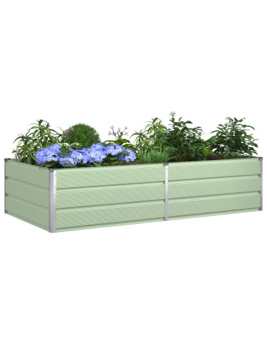 Fioriera Verde Pastello 195 x 100 x 45 cm Acciaio zincato