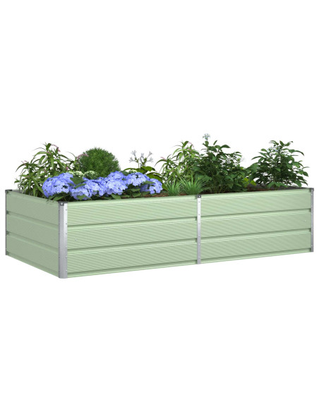 Fioriera Verde Pastello 195 x 100 x 45 cm Acciaio zincato