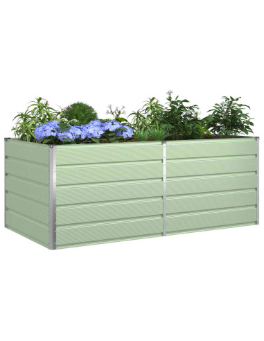 Fioriera Verde Pastello 195 x 100 x 75 cm Acciaio zincato