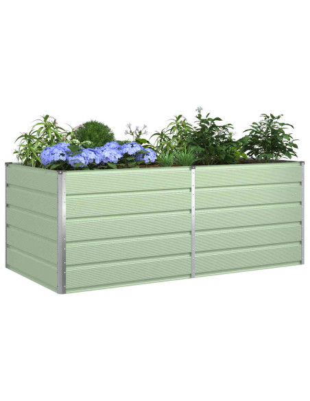 Fioriera Verde Pastello 195 x 100 x 45 cm Acciaio zincato