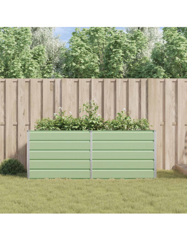 Fioriera Verde Pastello 195 x 100 x 75 cm Acciaio zincato