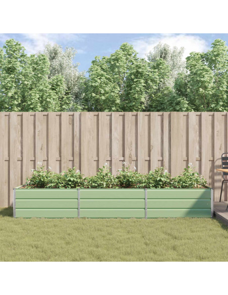 Fioriera Verde Pastello 195 x 100 x 45 cm Acciaio zincato