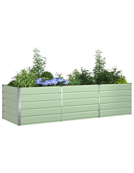 Fioriera Verde Pastello 290 x 100 x 75 cm Acciaio zincato