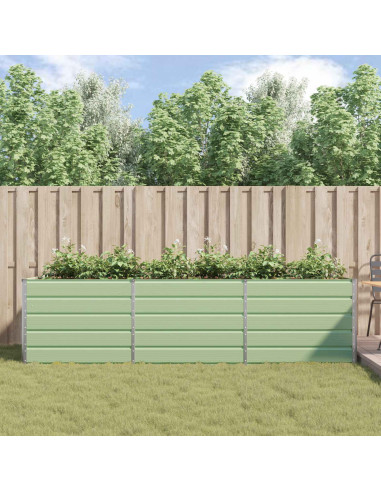 Fioriera Verde Pastello 290 x 100 x 75 cm Acciaio zincato