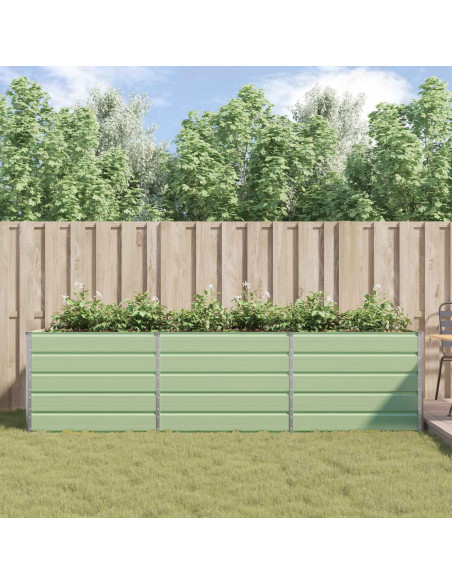 Fioriera Verde Pastello 290 x 100 x 75 cm Acciaio zincato