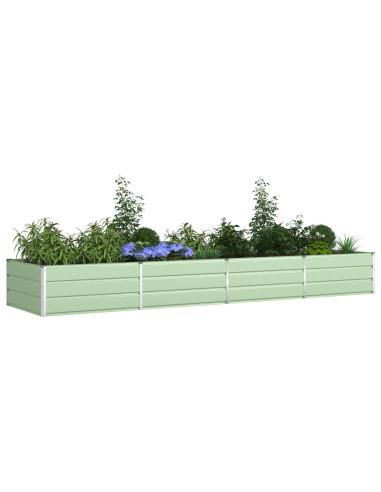 Fioriera Verde Pastello 385 x 100 x 45 cm Acciaio zincato
