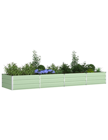 Fioriera Verde Pastello 385 x 100 x 45 cm Acciaio zincato