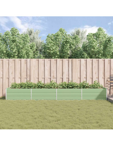 Fioriera Verde Pastello 385 x 100 x 45 cm Acciaio zincato