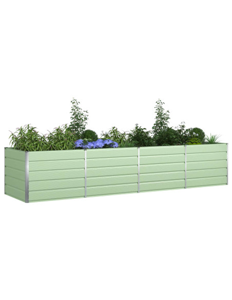 Fioriera Verde Pastello 195 x 100 x 45 cm Acciaio zincato