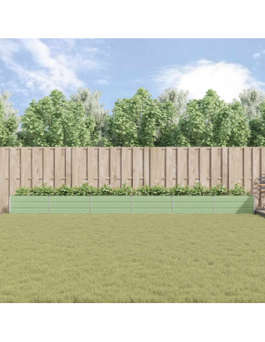 Fioriera Verde Pastello 195 x 100 x 45 cm Acciaio zincato