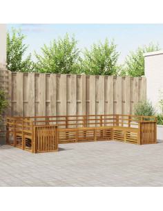 Set divani 12 pcs Naturale Legno di Acacia Massello