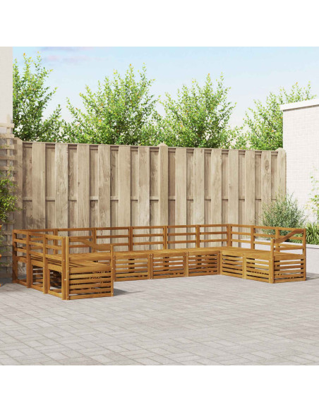 Set divani 12 pcs Naturale Legno di Acacia Massello