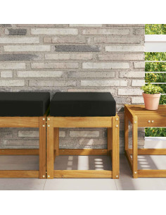 Cuscino per la seduta Nero 40 x 40 x 8 cm 100% Poliestere