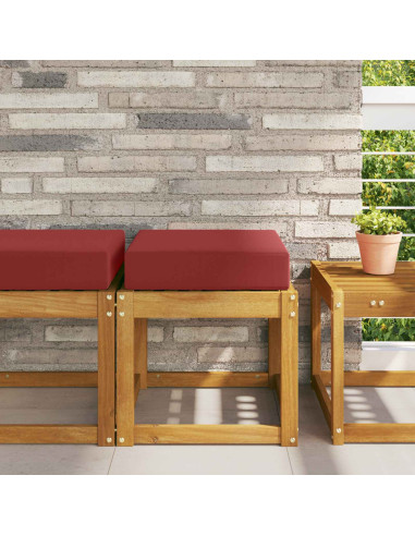 Cuscino per la seduta Rosso vino 40 x 40 x 8 cm 100% Poliestere