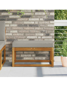 Cuscino per la seduta Grigio 80 x 40 x 8 cm 100% Poliestere