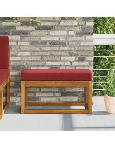 Cuscino per la seduta Rosso vino 80 x 40 x 8 cm 100% Poliestere