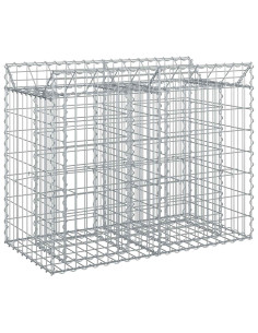 Letto rialzato in gabbione Argento 100 x 50 x 80 cm