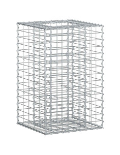 Letto rialzato in gabbione Argento 50 x 50 x 80 cm