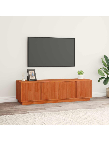 Mobile TV Marrone Cera 140 x 40 x 40 cm Legno di pino massiccio