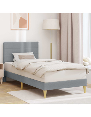 Struttura del letto Grigio chiaro 100 x 200 cm Tessuto