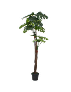 Pianta Artificiale di Monstera con Vaso 70 cm Verde