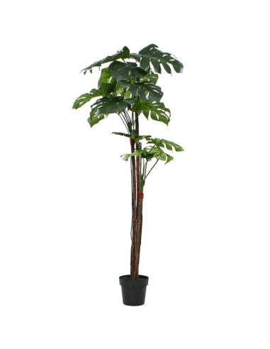 Pianta Artificiale di Monstera con Vaso 70 cm Verde