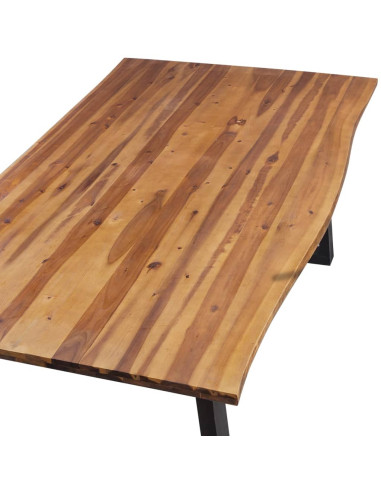 Tavolo da Pranzo Legno Massello Acacia 200x90 cm