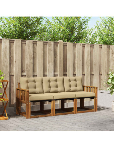 Set di divani con cuscino 3 pcs Naturale e Beige