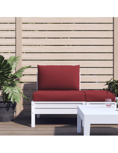 Cuscini per Pallet 2 pz Rosso Vino in Tessuto Oxford