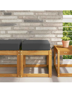 Cuscino per la seduta Antracite 40 x 40 x 8 cm 100% Poliestere