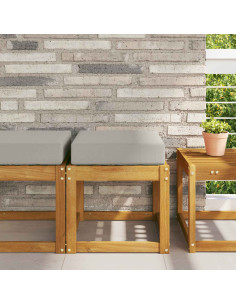 Cuscino per la seduta Grigio 40 x 40 x 8 cm 100% Poliestere