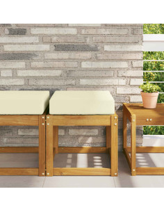 Cuscino per la seduta Crema 40 x 40 x 8 cm 100% Poliestere