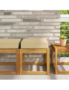 Cuscino per la seduta Beige 40 x 40 x 8 cm 100% Poliestere