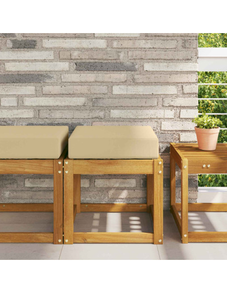 Cuscino per la seduta Beige 40 x 40 x 8 cm 100% Poliestere