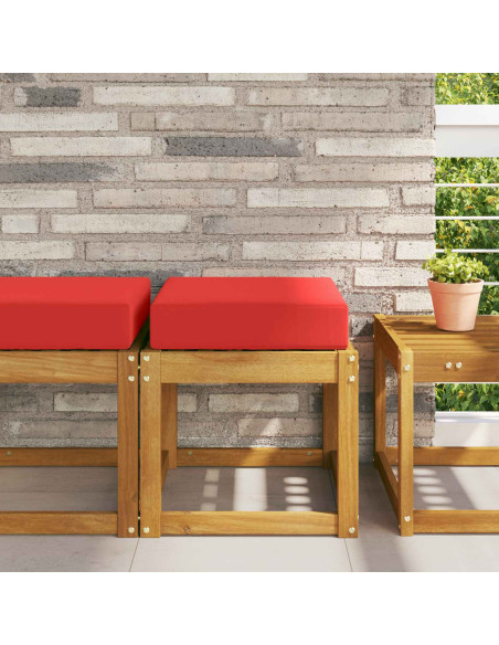 Cuscino per la seduta Rosso 40 x 40 x 8 cm 100% Poliestere