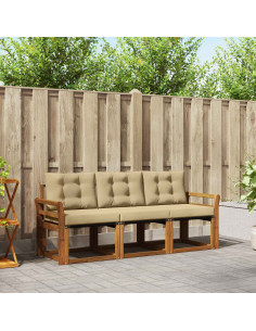 Set di divani con cuscino 3 pcs Naturale e Beige