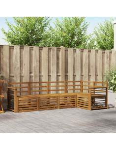 Set divani 5 pcs Naturale Legno di Acacia Massello