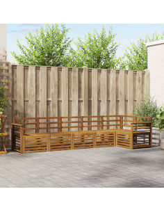 Set divani 6 pcs Naturale Legno di Acacia Massello 2