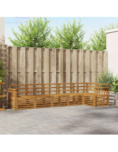 Set divani 6 pcs Naturale Legno di Acacia Massello