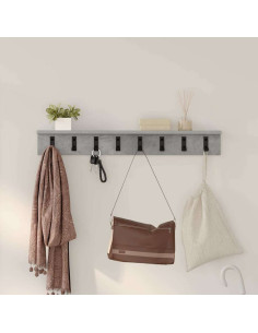 Appendiabiti a muro Grigio cemento 80 x 10,5 x 10,5 cm