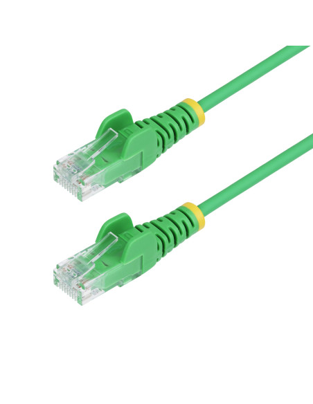 StarTech.com Cavo Ethernet CAT6 Verde da 1,5m Patch UTP con Plug RJ45 Antigroviglio e Rilievi di Trazione, Cavo Lan Slim in Rame
