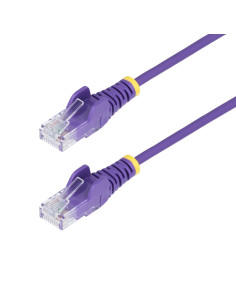 StarTech.com Cavo Ethernet CAT6 Viola da 1m Patch UTP con Plug RJ45 Antigroviglio e Rilievi di Trazione, Cavo Lan Slim in Rame P