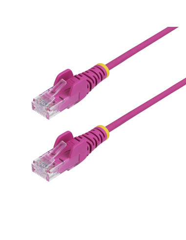 StarTech.com Cavo Ethernet CAT6 Rosa da 1m Patch UTP con Plug RJ45 Antigroviglio e Rilievi di Trazione, Cavo Lan Slim in Rame Pu