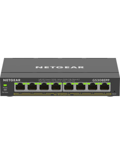NETGEAR 8-Port Gigabit Ethernet High-Power PoE+ Plus Switch (GS308EPP) Gestito L2/L3 Gigabit Ethernet (10/100/1000) Supporto Pow