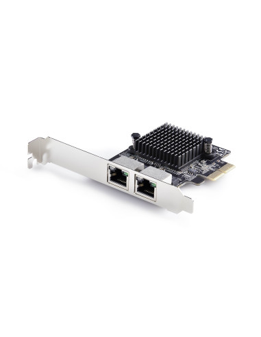 StarTech.com Scheda di Rete PCIe Gigabit a 2 Porte 5G, Interfaccia LAN PCI Express 5G/2,5G/1G/100M/10M, Realtek RTL8126, NIC Mul
