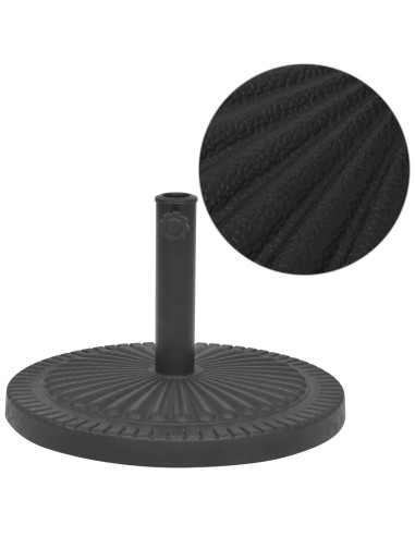 Base per Parasole Circolare in Resina Nera 29 kg